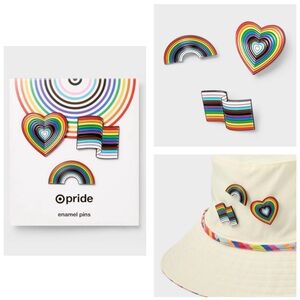 Target Pride 3ct Rainbow Pins Assorted